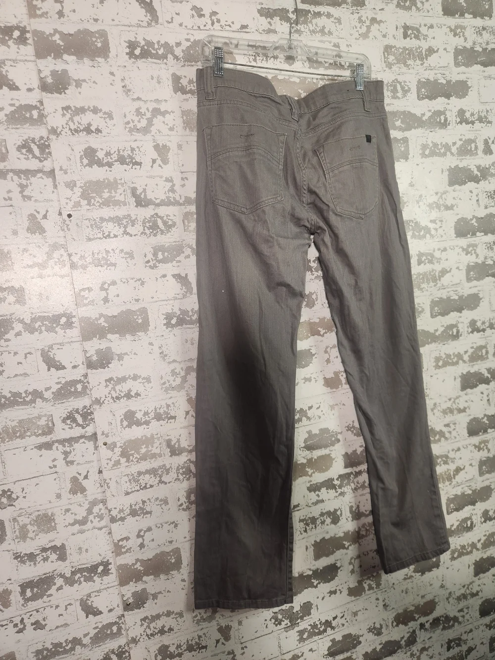Gray Straight-Leg Pants